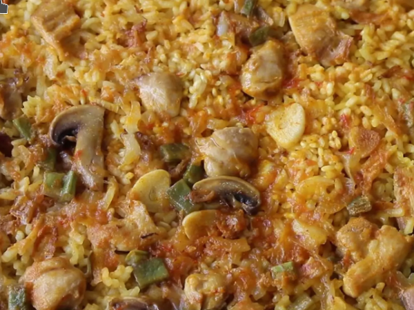 Arroz pollo y verduras