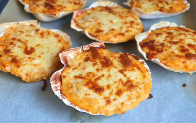 Vieiras gratinadas