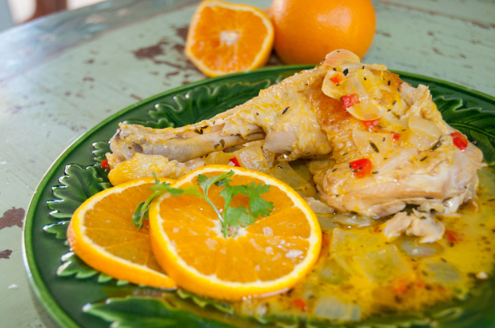 Pollo a la naranja