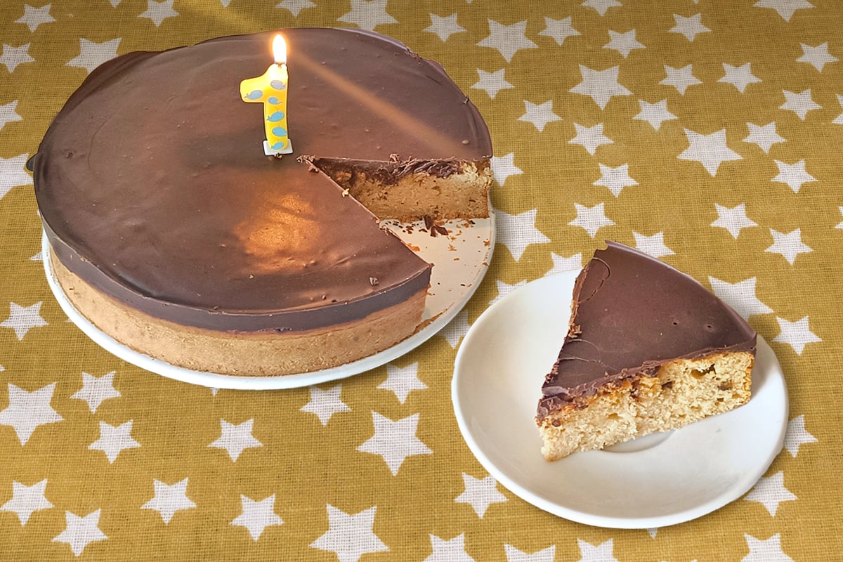 Pastel de cumpleaños sin azúcar para bebés