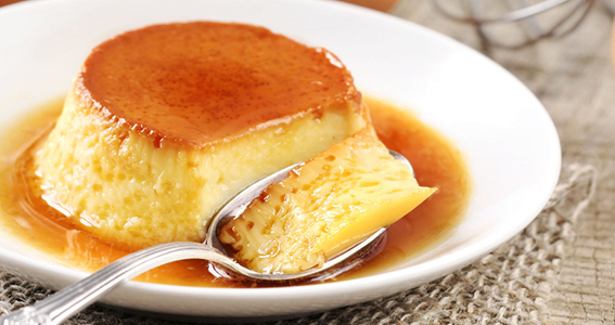 Flan de queso microondas