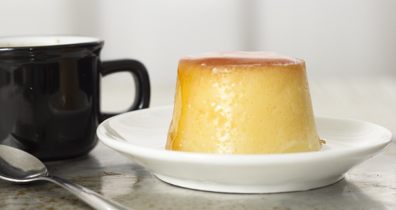 Flan de café microondas